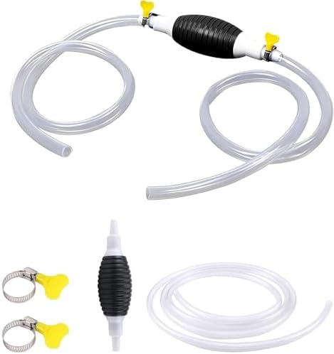 Onperpoe Handpumpe Für Flüssigkeiten - Manuelle Saugpumpe Mit 2m Schlauch Für Benzin & Öl