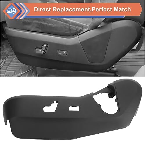 924-438 Black Left Driver Side Seat Track Cover, Power Seat Switch Panel Bezel Seat Track Shield Cover Trim Compatible With Chrysler Dodge Vehicle 2011-2016 Town & Country, 2011-2019 Grand Caravan by ZONFANT - Image 6