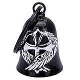 Motorcycle for Bell - Bicycle Bells for Men, Stainless Steel bring good luck and peace motorcycle bell (black sliver)