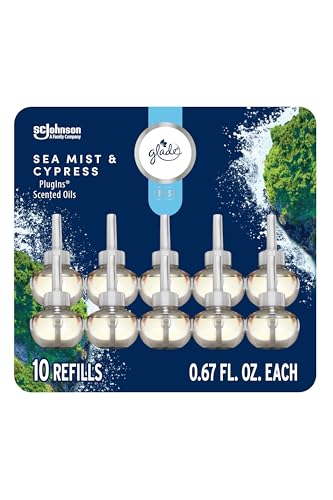 Glade PlugIns Air Freshener Refills, Sea Mist & Cypress, 10 Count - image 1