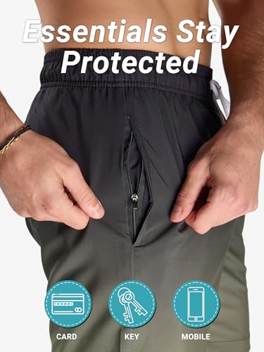 Arcweg Herren Badeshorts mit Ultralight Badehose & Schwimmhose für Männer, Schnelltrocknend & Atmungsaktiv – Perfekt für Pool, Meer, Strandurlaub und Freizeit Schwarz + Militärgrün L(EU) 4