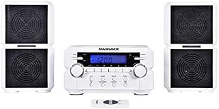Magnavox MM435-WH 3-Piece Compact CD Shelf System with Digital AM/FM Stereo Radio, Bluetooth