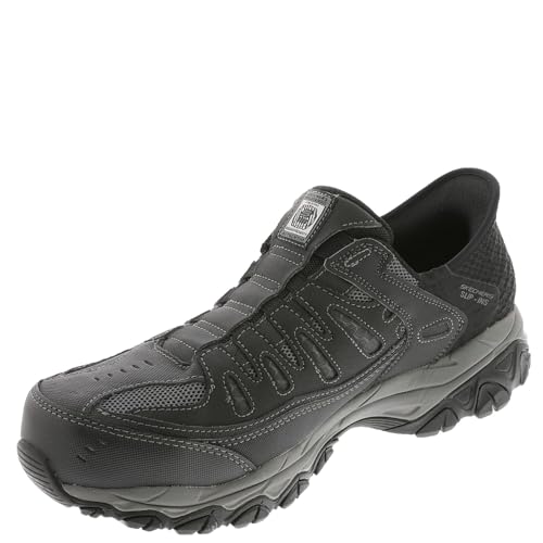 Skechers Skechers Men's Work Hands Free Slip ins Cankton Faison St, Black, 12W