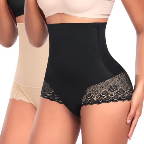 Image of Werena Tummy Control Shapewear Underwear for Women High Waisted Body Shaper Panties Shaping Briefs