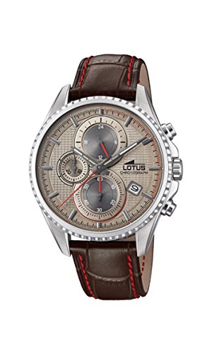 Lotus Chronograph 18527/2 montre quartz étanche avec cadran noir pour homme