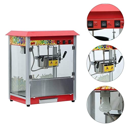 ksamwjf Popcorn-Maker 1400W Heißluft-Popcorn-Maker-Maschine Kommerzielle elektrische Popcorn-Maschine Edelstahl… – Bild 3
