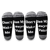 LEVLO Funny Lawyer Gifts Don't Make Me Use My Lawyer Voice Socks Christmas Graduation Gift Ideas (2