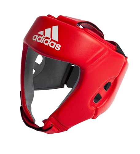 adidas IBA Licensed Boxing Head Guard Amateur Competition Ready Adjustable Non-Slip Head Guard for Cheeks, Forehead, and Ear Protection Certified Approved Head Guard for Boxing