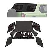 JMTAAT Convertible Soft Top Compatible with 1998-2002 Isuzu Amigo/Rodeo, Black Color with Tinted Plastic Windows, Sailcloth Vinyl Soft Roof Replacement