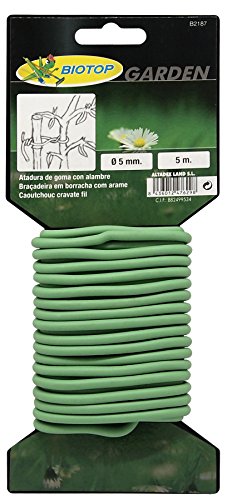 Biotop Atadura de Goma con Alambre Interior, 5 m, diámetro de 5 mm, Multicolor, 1x1x1 cm, B2187