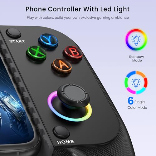 Image of AXYBCOOL Mobile Wireless Phone Controller for iphone /Android with Hall Joystick, Mobile Game Controller with Phone Case Support