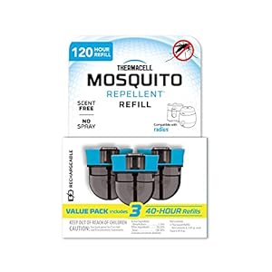 Thermacell Rechargeable Mosquito Repeller Refills; Advanced Repellent Formula Provides 20’ Protection Zone; Compatible…