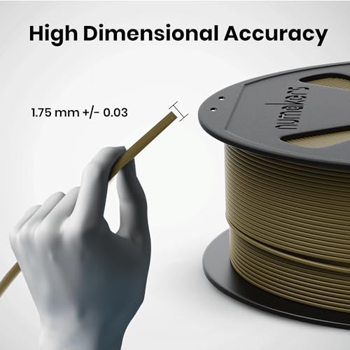 Image of NUMAKERS PLA+ 3D Printer Filament, 1.75mm, Dimensional Accuracy + /- 0.03 mm, 1 kg Spool (2.2 lbs), Compatible with Most FDM Printers (Military Khakhi)