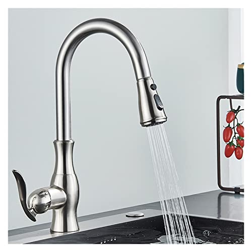 Robinet de cuisine anti-eclaboussures mitigeur avec douchette extractible