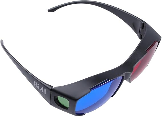 BIAL Red-blue 3D Glasses/Cyan Anaglyph Simple style 3D Glasses 3D movie game-Extra Upgrade Style