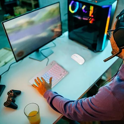 Teclado inalámbrico para laptop y tableta de escritorio con teclas silenciosas 3