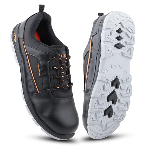 Image of FUEL Armour 3 DD ISI Marked Synthetic Treated Fabric Breathable Safety Shoes for Men with 100J Steel Toe Cap in PVC Double Density Sole
