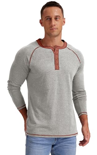 Image of Sailwind Mens Henley Long /Short Sleeve T-Shirt Cotton Casual Shirt