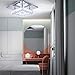 diisunbihuo Modern Crystal Chandelier 7.9 Inches Led Ceiling Light Mini Square Flush Mount Ceiling Light for Bedrooms Dinning Rooms Hallway(Cool White,15W)