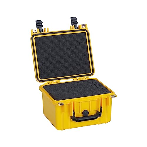 Image of MEIJIA Portable All Weather IP67 Waterproof Camera Case,hard case with Customizable Fit Foam,Fit Use of Drones,Camera,Equipments,10.62 x9.68x6.87inches (Yellow)