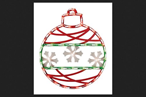 Northlight Seasonal 17" Red Green and White Lighted Christmas Ornament