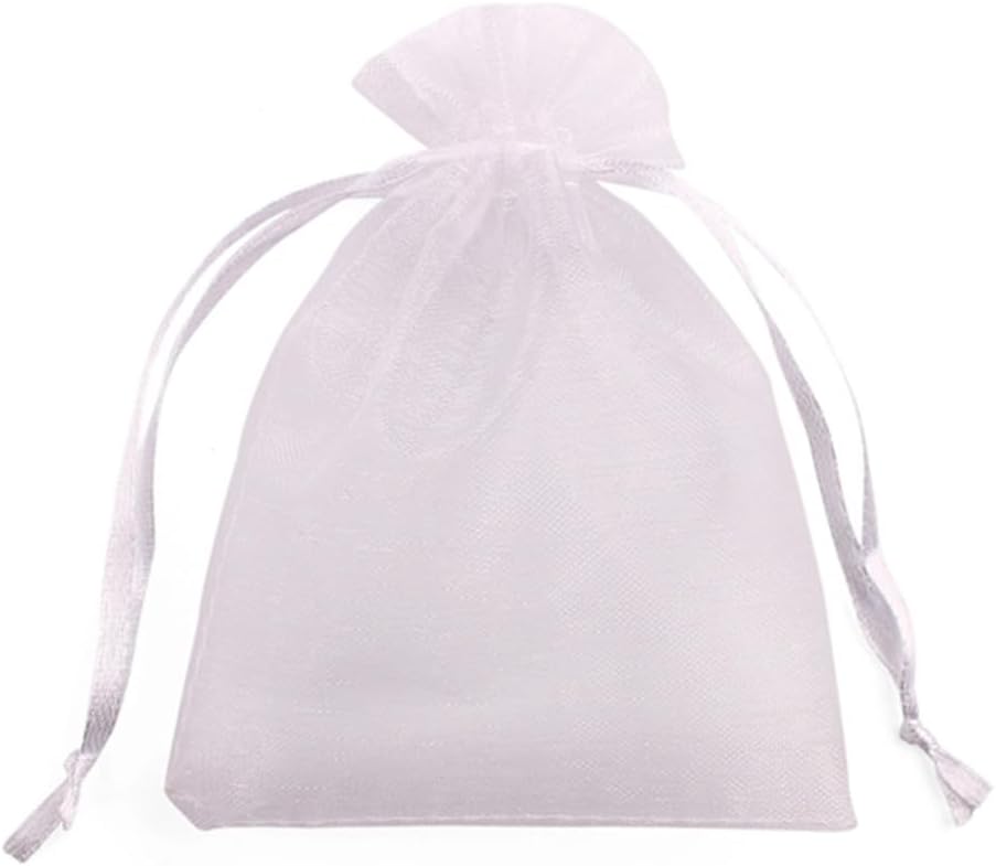 Hamthuit 50/100 Pcs Yarn Organza Gift Bags Organza Bag Mesh Wedding Candy Packaging Bag Storage Tulle Fabric Pouches