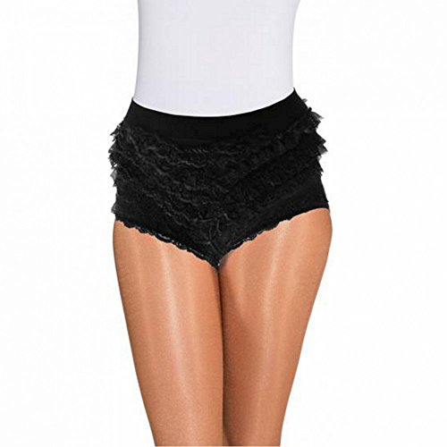 Orlob Culotte à Volants pour Femme Carnival Spark Guard Slip avec Dentelle Noire (S/M)