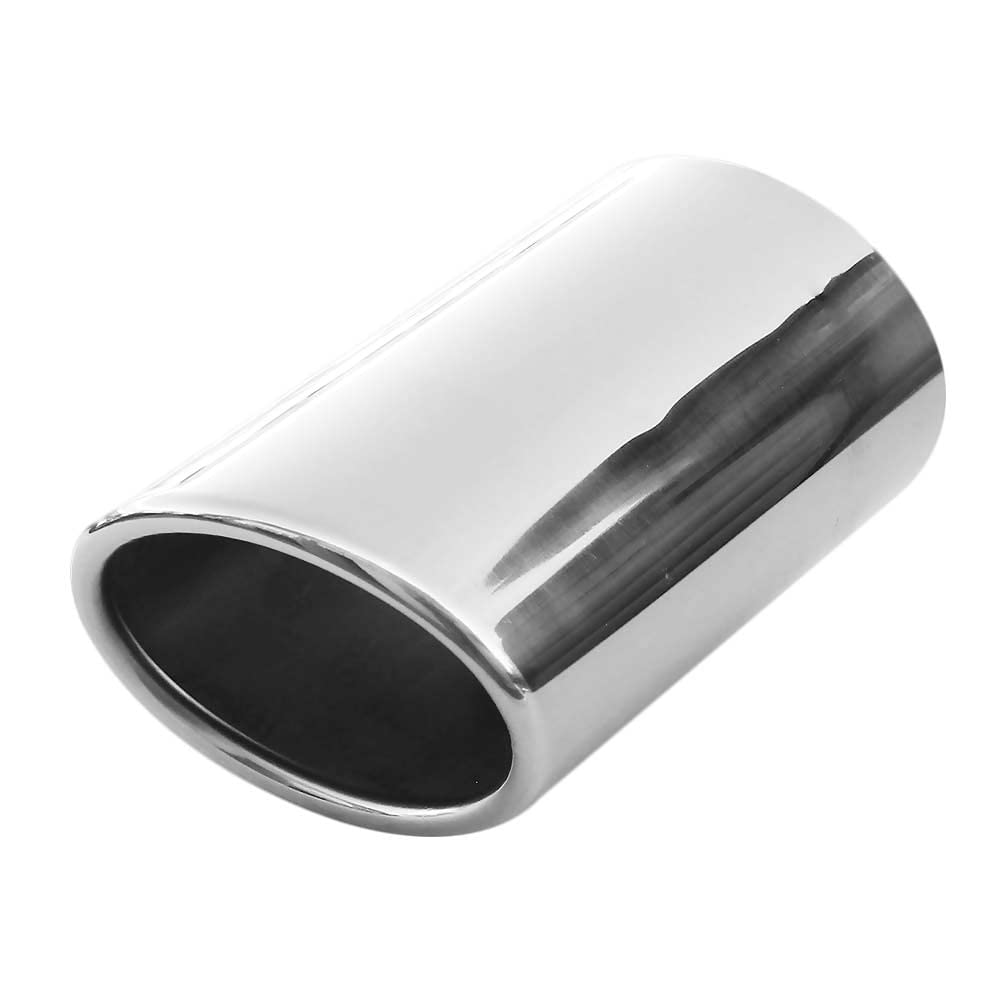 AutoHobby - Terminale di scarico, universale, per sport, tuning, in acciaio inox, rotondo, fino a 65 mm, cromato