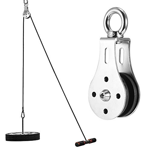 Riiai Traction Wheel Silent Groove Durable 300KG Gym Block Bearing Lifting Pulley Training Accessories Hanging Fitness Cover