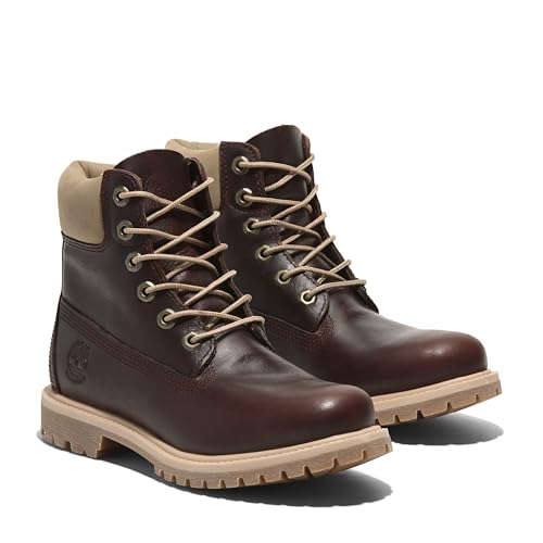 Timberland Timberland Women's Premium 6 Inch Lace Up Waterproof Boot, Burgundy Full Grain, 5.5 Medium