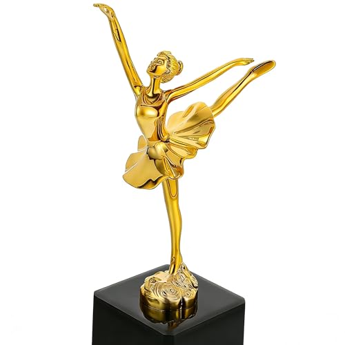 MHFOOU Ballet Trophies Children Golden Trophy, Dancing Figurine Crystal Plastic Award Trophy Children Sports Trophy for Carnival Prize Party Favors