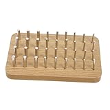 SAFIGLE Rehabilitationstrainer Steckbrett Aus Holz Und Edelstahl FüR Fingerfertigkeit Und Hand-Augen-Koordination 24X15.5X5.5Cm FüR Therapie Und Training