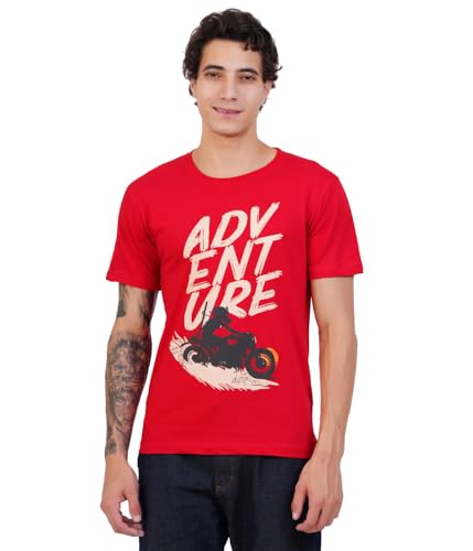 Image of Men's Super Combed Cotton Round Neck Half Sleeve T-Shirt | Soft Breathable Cotton Fabric | Stylish Comfortable Wearfor Men | Quality Regular Fit