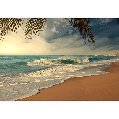 Wall26 - Tropical Beach - Removable Wall Mural | Self-Adhesive Large Wallpaper - 66X96 Inches #TOP10
