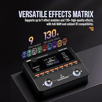 SONICAKE QME-20 Smart Box - Multi Effects Pedal for Guitar with 130+ Effects, NAM/IR Support, Looper, Built-in Tuner/Metronome, Portable Effects Processor with USB Audio Interface, Stereo Output
