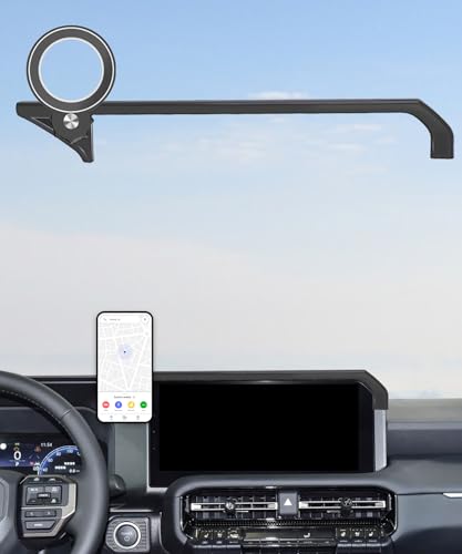 Image of Car Phone Holder for 2024 2025 2026 Toyota Land Cruiser LC250 Accessories | 8 /12.3-inch Screen Clip-On MagSafe Strong Magnetic Cell Phone Mount, 360 Rotatable Hands-Free Holder,Not Block Air Vents
