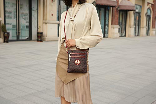 Image of MKFCollection Women's Chocolate Crossbody Handbag