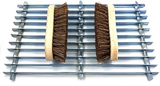 Galvanized Boot Scraper with Adjustable Boot Cleaning Brush  Heavy Duty Metal Door Mats Outdoor Boot Brush, Removes Mud and Dirt from Shoes, Walking Boots, and Wellies (Complete Kit)