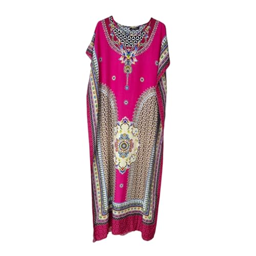 Damen-Maxikleid aus Baumwolle, Kaftan, lang,...