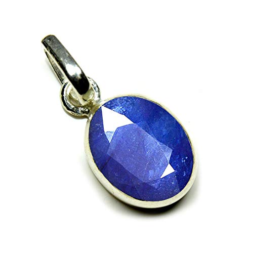 Saphir bleu naturel ovale en argent sterling 0.925, le cadeau idéal femme