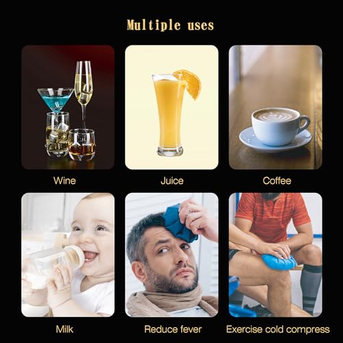 36 Pcs Stainless Steel Metal Ice Cubes Reusable - Whiskey Stones Ice Cube for Drinks, High Cooling Technology, for Whiskey and Beverage, Fathers Day Dad Gifts for Men Husband (36)