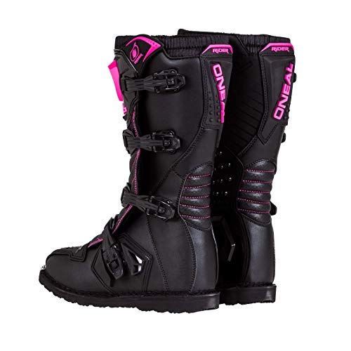 O'NEAL 0325-708 Womens New Logo Rider Boot (Black/Pink, Size 8)