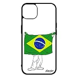 utaupia Cover con bandiera bresil brasiliana per iPhone 14+ Plus in silicone Copa America 256 GB Basket Custodia di protezione mobile
