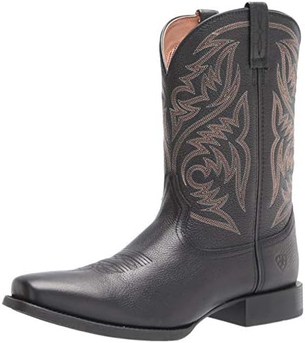 Ariat Mens Sport Herdsman Western Boot Black Deertan 11