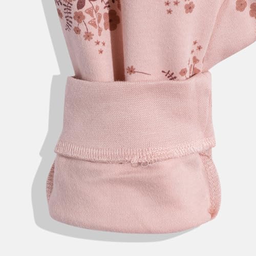 Image of Mothercare Baby Romper Sleepsuit Autumn Print Full Sleeve Pink