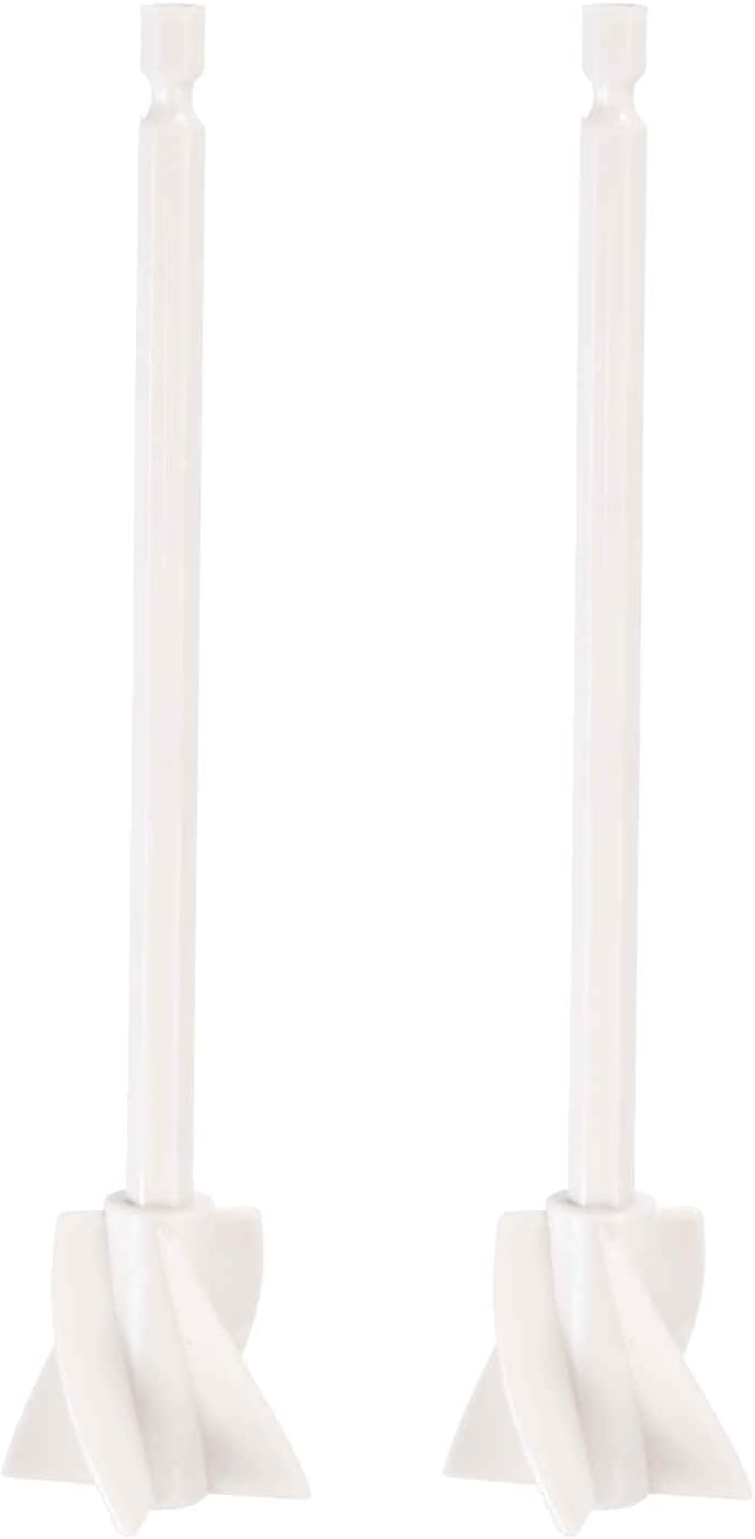 MECCANIXITY 2 Pcs Drill Paint Mixer Resin Mixer Paddles Reusable Silicone Epoxy Paint Stirrer Attachment for Power Tool Drills Mixing Resin Pigment Epoxy Silicone(White)