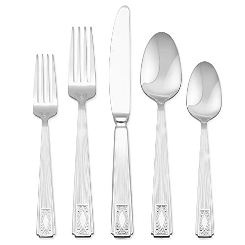 Hampton Forge Cabriole-20 Besteck-Set, Service für 4, 18/10, 20-teilig, silber Cover