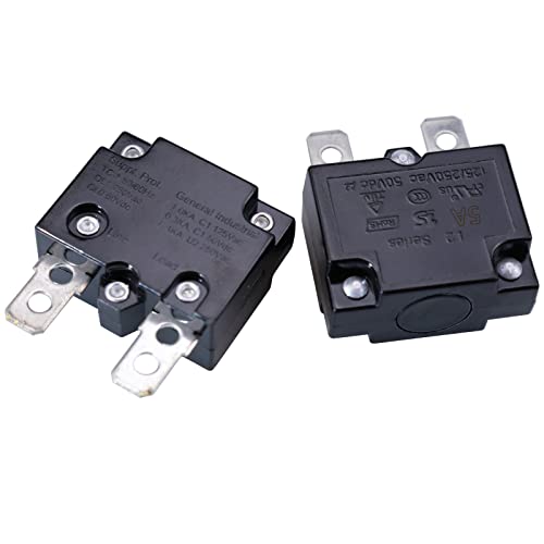Zookoto 2Pcs 5A Automatic Thermal Circuit Breaker Thermal Overload Protector 5Amp L2 Series 125-250V Ac 50V Dc Automatic Reset Relay Fuse Thermal Switch Circuit Breaker Current Overload Protector #TOP3