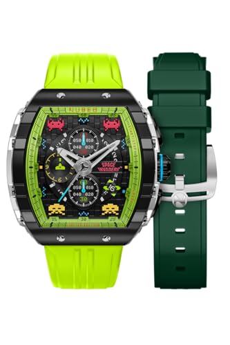 Nubeo Magellan - Reloj cronógrafo Space Invaders de 48 mm para