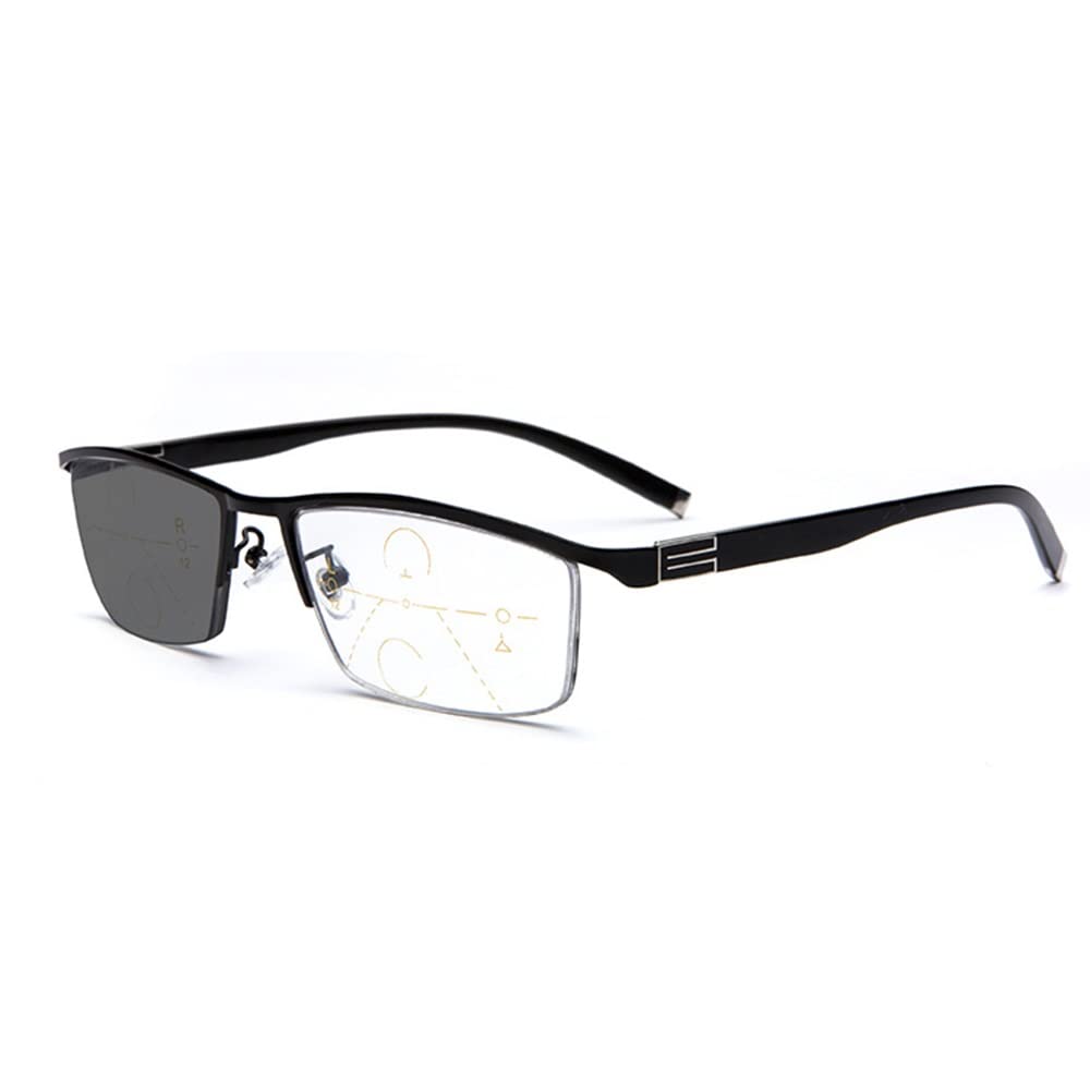 Progressives Lesebrille Multifokale Photochrome Lesebrillen Blau Licht Blockierende Brille Sonnenbrille Damen Herren Leser Brille (Size : +2.50)